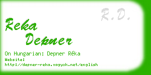 reka depner business card