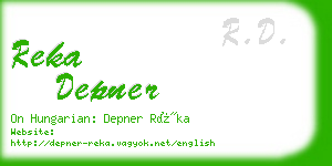 reka depner business card